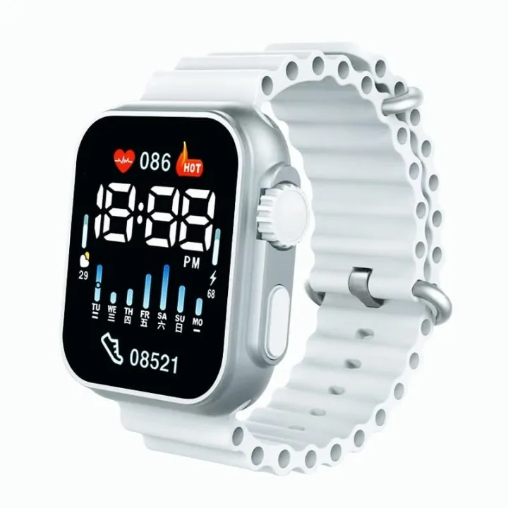 Squares LED Digital Sports Fashion Watch For Women